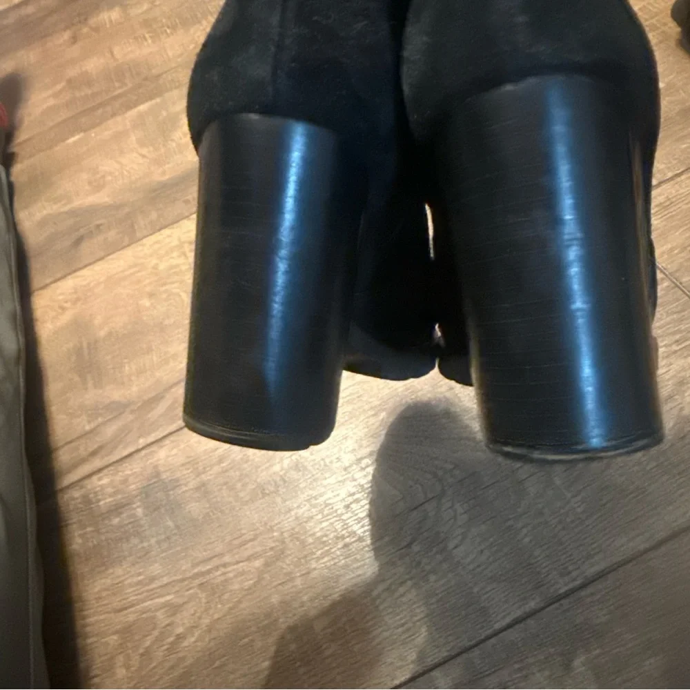 Tory Burch Black Suede Sofia Lug Boots